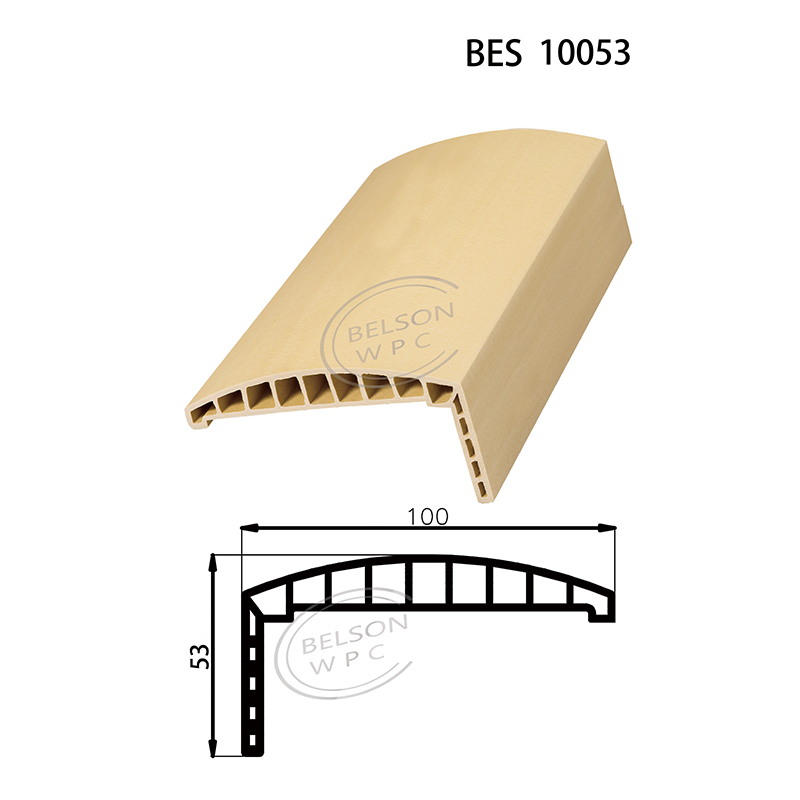 Belson WPC BES-10053 lengde tilpasset 10 cm bredde rund form WPC architrave designet for spesielle kunder WPC dørlinjer